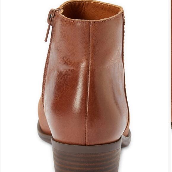 Lucky Brand Badhie Leather Ankle Cognac Boot Size 9 - Picture 4 of 14